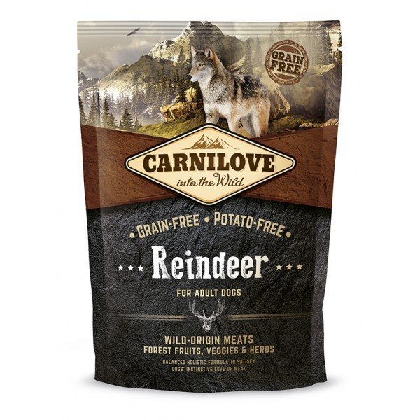 Carni Love Reindeer For Adult 1,5kg цена и информация | Sausā barība suņiem | 220.lv
