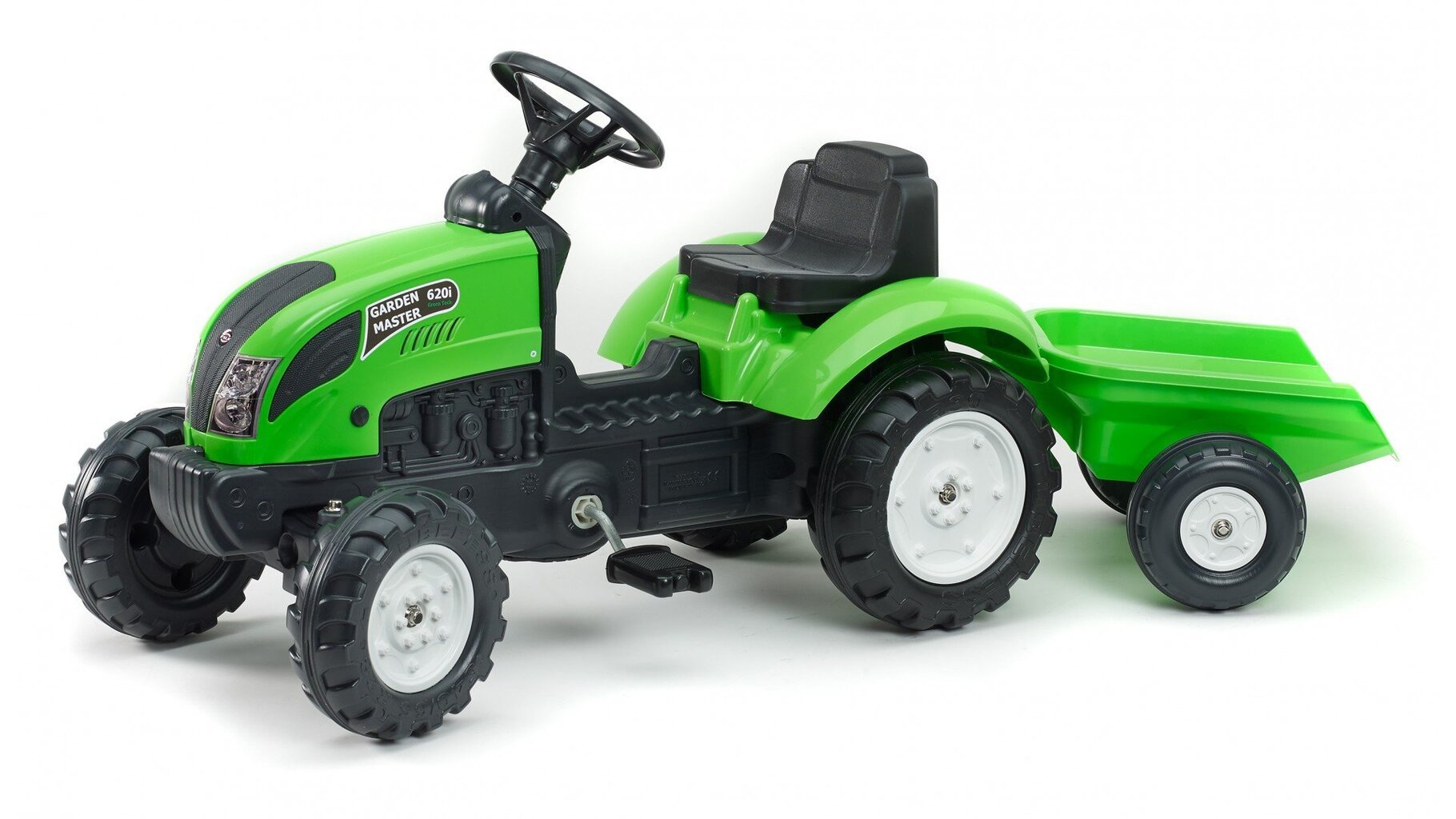 Traktors ar pedāļiem un piekabi cena un informācija | Rotaļlietas zēniem | 220.lv