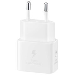 Tīkla lādētājs ar USB-C kabeli, Samsung GaN 25 W. SFC, balts cena un informācija | Lādētāji-akumulatori (Power bank) | 220.lv