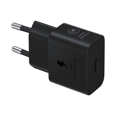 Сетевое зарядное устройство с кабелем USB-C, Samsung GaN 25 Вт. SFC, черный цена и информация | Зарядные устройства Power bank | 220.lv