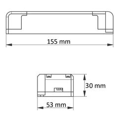 Источник питания LED PRO 12В/54Вт, IP20, LD-ZASPRO54W-30, GTV цена и информация | Люстры | 220.lv