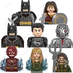 8gab Justice League Betmens Supermens Flash Wonder Woman Marsietis Manhunter Zaļās laternas bloka mini vīrieša figūra cena un informācija | Puzles, 3D puzles | 220.lv