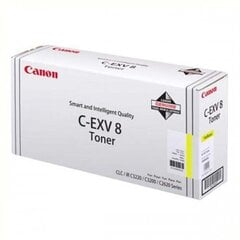 Желтый картридж для лазерных принтеров Canon C-EXV 8 (7626A002), 25000 стр. цена и информация | Картриджи для лазерных принтеров | 220.lv