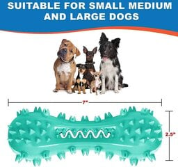 Zobu birste suņu košļājamā rotaļlieta, kauliņš suņu zobu tīrīšanai, zobu tīrīšana, košļājamās rotaļlietas zobu tīrīšanai, zobu mutes kopšana maziem, vidējiem un lieliem suņiem (zils) цена и информация | Мягкие игрушки | 220.lv