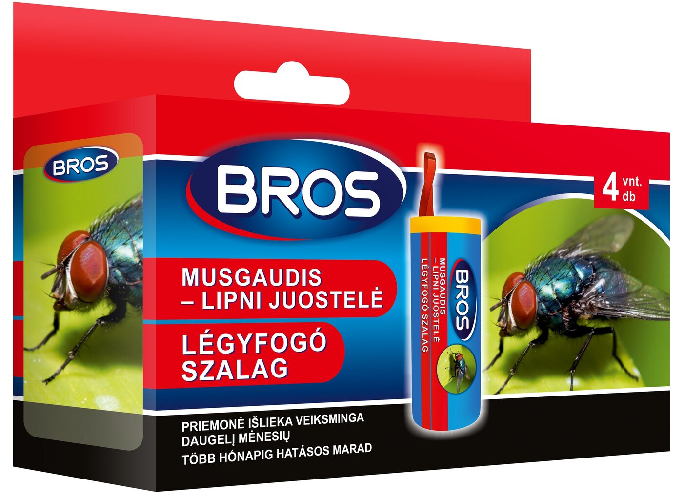 Apaļa lipīga lente Bros, 4 gab. цена и информация | Aizsardzībai pret kukaiņiem | 220.lv