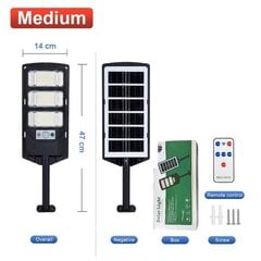 10000 LM Jaudīgi saules ielu gaismas 3 režīmi. Jaunākais saules gaismas kustības sensors saules paneļa IP65 ūdensizturīgs āra sienas apgaismojums. cena un informācija | Sienas lampas | 220.lv