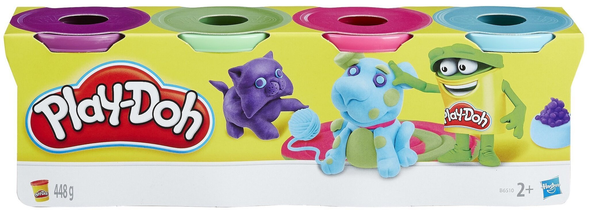 Plastilīna komplekts Play-Doh, 4 gab., 22037 cena un informācija | Attīstošās rotaļlietas | 220.lv