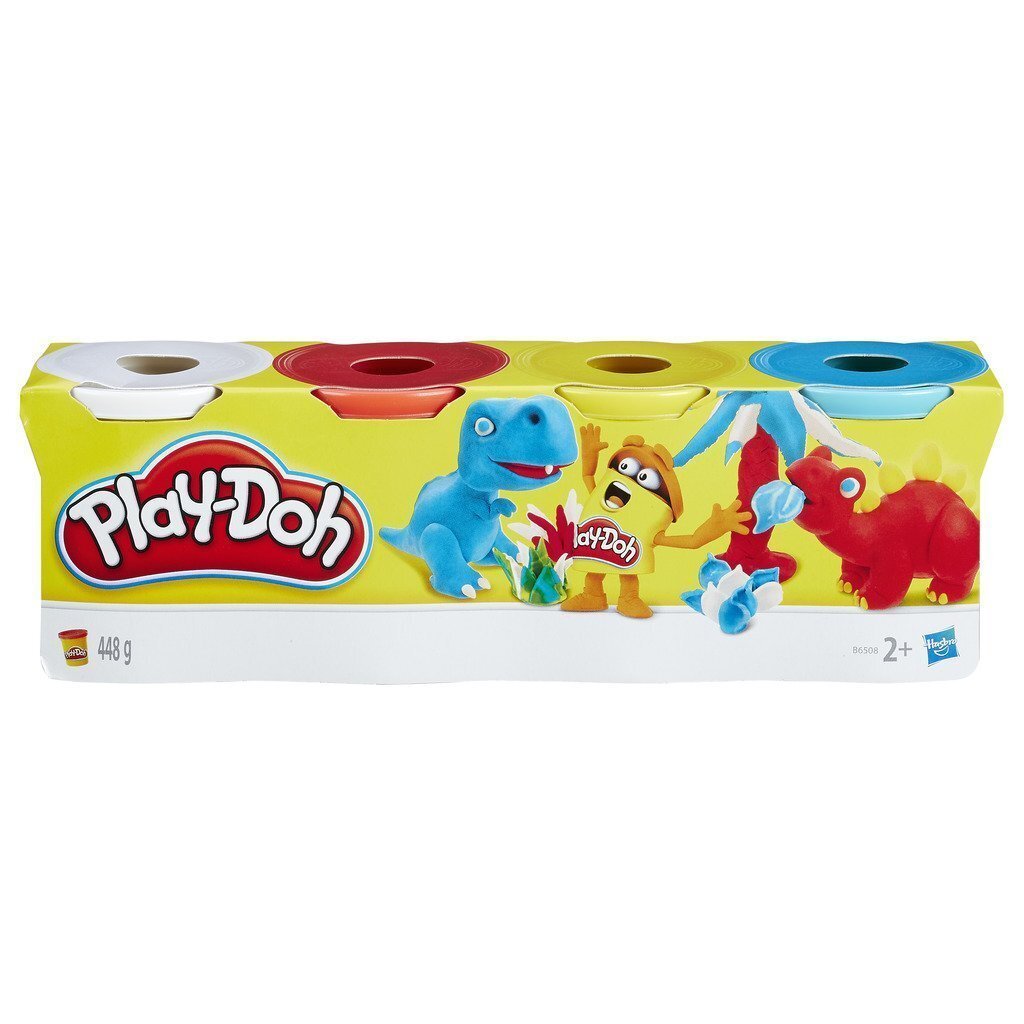 Plastilīna komplekts Play-Doh, 4 gab., 22037 cena un informācija | Attīstošās rotaļlietas | 220.lv