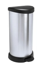 Мусорное ведро с педалью металлизированное Deco Bin 40л серебряный цена и информация | Curver Кухонные товары, товары для домашнего хозяйства | 220.lv