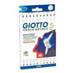 Flomāsteri Fila Giotto Dobble, divpusēji, 10 krāsas, 424 600 cena un informācija | Modelēšanas un zīmēšanas piederumi | 220.lv