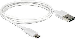 Delock Cable Easy USB 2.0 type-A male > Easy USB 2.0 type Micro-B male 1m white cena un informācija | Delock TV un Sadzīves tehnika | 220.lv