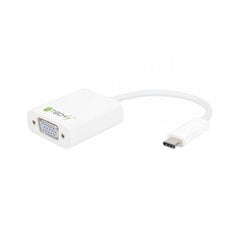 Techly USB-C 3.1 to VGA M/F adapter, white cena un informācija | Kabeļi un vadi | 220.lv