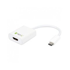 Adapteris Techly USB-C į HDMI UHD * 60Hz balts cena un informācija | Adapteri un USB centrmezgli | 220.lv