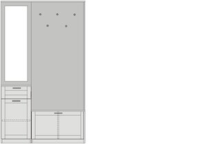 Priekšnama komplekts Niko, 110 cm, Sonomas ozola krāsas cena un informācija | Priekšnama iekārtas | 220.lv
