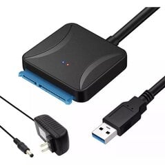 Usb 3.0 uz Sata adaptera kabelis 2,5 / 3,5' cietā diska diskam cena un informācija | Adapteri un USB centrmezgli | 220.lv