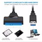 Usb adaptera kabelis 3.0 uz Sata Iii līdz 2.5 līdz 6Gbps Krāsa melna cena un informācija | Adapteri un USB centrmezgli | 220.lv