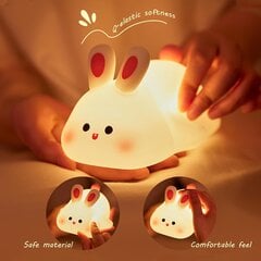 Baby Night Light for Kids Touch, Uzlādējama Rabbit Lamp Kids Lights Guļamistabai, LED pārnēsājama Bunny Night Light meiteņu zēnu bērnistabai цена и информация | Настольные лампы | 220.lv