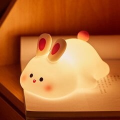 Baby Night Light for Kids Touch, Uzlādējama Rabbit Lamp Kids Lights Guļamistabai, LED pārnēsājama Bunny Night Light meiteņu zēnu bērnistabai цена и информация | Настольные лампы | 220.lv