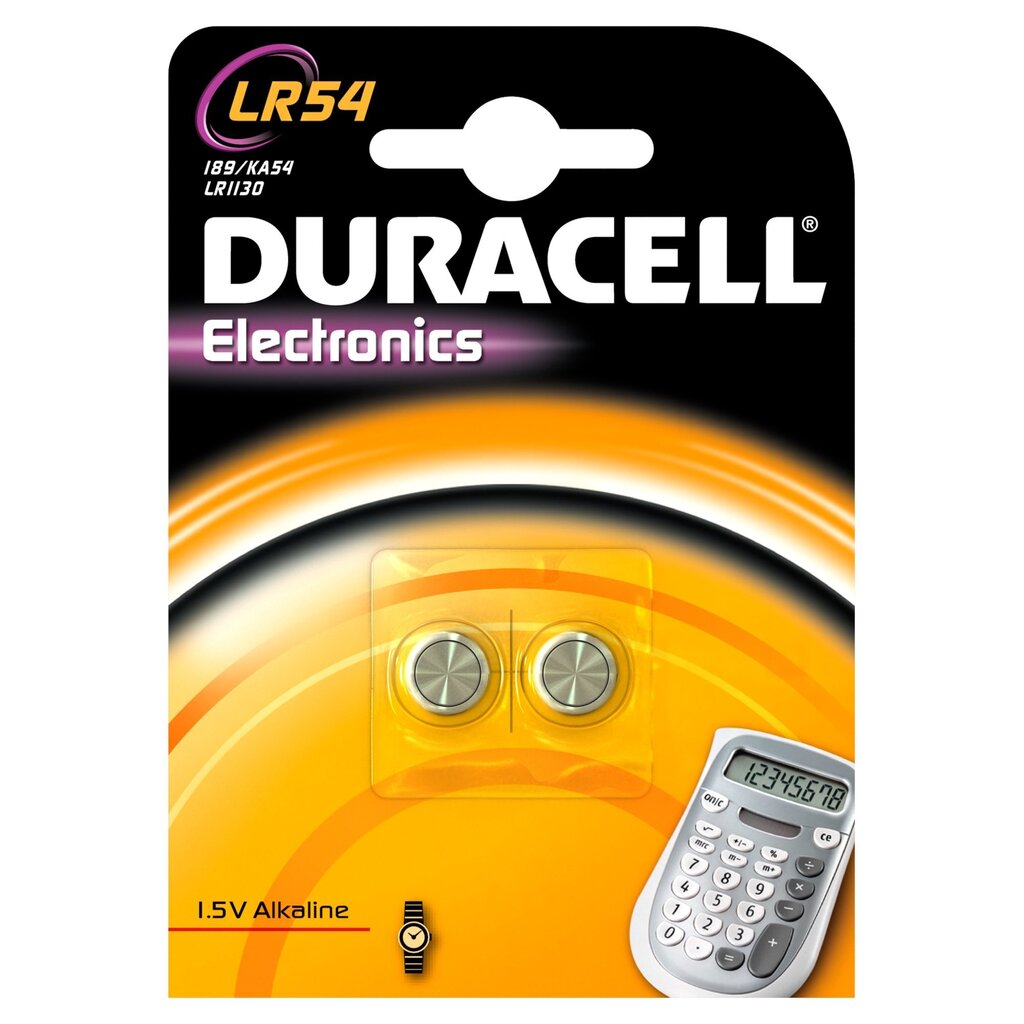 Baterijas Duracell LR54, 2 gab. cena un informācija | Baterijas | 220.lv