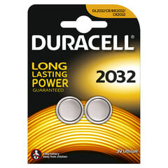 Duracell CR2032 3V Litija Ilgstošas darbības Baterija DL2032 (2gab.) цена и информация | Батарейки | 220.lv
