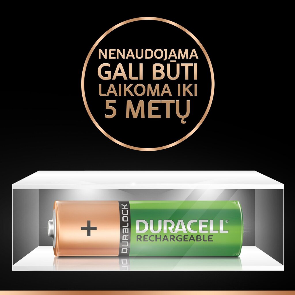 Akumulators Duracell AA (1300 mAh) LR06 4 gab. cena un informācija | Baterijas | 220.lv