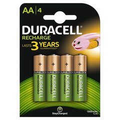 Akumulators Duracell AA (1300 mAh) LR06 4 gab. цена и информация | Батарейки | 220.lv