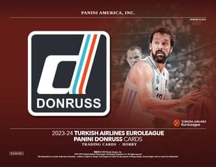 Basketbola kartītes PANINI DONRUSS TURKISH AIRLINES EUROLEAGUE 2023/2024 HOBBY BOX cena un informācija | Kolekcionējamas kartiņas | 220.lv