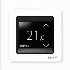 Электронный программируемый термостат Devi Devireg Touch Polar White цена и информация | Нагревательные коврики для пола и зеркал | 220.lv