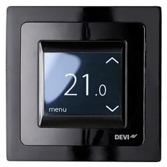 Electroniskais programmējamais termostats Devi DEVIreg Touch Black цена и информация | Нагревательные коврики для пола и зеркал | 220.lv