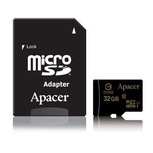 Apacer microSDHC Atmiņas karte UHS-I Class10 32GB + SD adapteris cena un informācija | Atmiņas kartes mobilajiem telefoniem | 220.lv