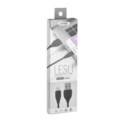 Remax LESU прочный и эластичный Micro USB на USB Кабель данных и заряда 1м, черный цена и информация | Кабели для телефонов | 220.lv