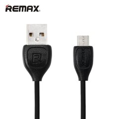 Remax LESU Izturīgs un fleksibls Universāls Micro USB uz USB Datu un uzlādes Kabelis 1m Melns cena un informācija | Savienotājkabeļi | 220.lv