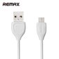 Remax LESU Izturīgs un fleksibls Universāls Micro USB uz USB Datu un uzlādes Kabelis 1m Balts цена и информация | Savienotājkabeļi | 220.lv