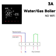 Tuya Wifi viedā termostata LCD displeja skārienekrāns elektriskās grīdas apsildei. Ūdens/gāzes katla temperatūras tālvadības pults — viedā temperatūras kontroles sistēma — AliExpress цена и информация | Аксессуары для телевизоров и Smart TV | 220.lv