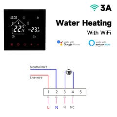 Tuya Wifi viedā termostata LCD displeja skārienekrāns elektriskās grīdas apsildei. Ūdens/gāzes katla temperatūras tālvadības pults — viedā temperatūras kontroles sistēma — AliExpress цена и информация | Аксессуары для телевизоров и Smart TV | 220.lv