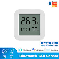 Tuya temperatūras mitruma sensors Mini LCD digitālais displejs ir savietojams ar Bluetooth APP tālvadības pults termometra higrometru| | - AliExpress цена и информация | Аксессуары для телевизоров и Smart TV | 220.lv