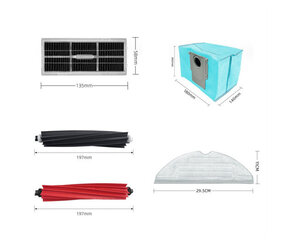 13GAB Roborock S8 Pro Ultra S8+ S8 Vakuuma rezerves daļas Galvenās sānu birstes Mopu lupatas Filtri Putekļu maisiņi cena un informācija | Celtniecības putekļu sūcēji | 220.lv