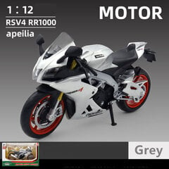 1:12 Aprilia RSV4 sakausējuma sacīkšu motocikla modelis Diecast metāla ielas krosa motocikla modeļa simulācija bērnu rotaļlietu dāvana цена и информация | Коллекционные модели автомобилей | 220.lv