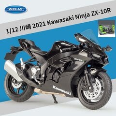 1:12 Kawasaki Ninja ZX-10R smagā lokomotīve sakausējuma motocikla modelis metāla rotaļlieta krosa sacīkšu motocikla modelis bērniem dāvana цена и информация | Коллекционные модели автомобилей | 220.lv