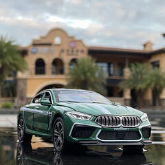 1:32 BMW M8 sakausējuma automašīna Augstas simulācijas modelis Rotaļlietu transportlīdzekļi Auto preces Metāla kolekcija Miniatūras rotaļlietas bērniem zēniem цена и информация | Коллекционные модели автомобилей | 220.lv