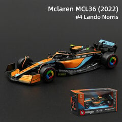 Bburago 1:43 2022 Mercedes-AMG W13 F1-75 MCL36 C42 RB18 F1 Formula sacīkšu auto Statiskā simulācija Diecast Leoy Model Car цена и информация | Коллекционные модели автомобилей | 220.lv