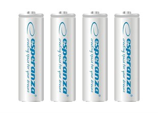 Esperanza EZA104W Перезаряжаемая батарея Ni-MH AA 2000MAH x4 цена и информация | Батарейки | 220.lv