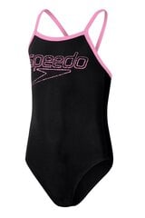 Купальник Speedo Logo для девочек, темно-синий/розовый цена и информация | Купальники для девочек | 220.lv