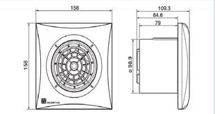 Vannas istabas ventilators ar taimeri un mitruma sensoru Soler&Palau Silent 100CHZ Dublikatas [328218] cena un informācija | Ventilatori vannas istabai | 220.lv