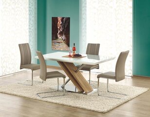 Ēdamistabas galds Halmar Nexus, baltā/ozolkoka krāsā cena un informācija | Virtuves galdi, ēdamgaldi | 220.lv