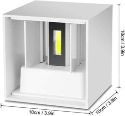 2 Pack Outdoor Sienas Gaismas LED Moderna Āra Sienas Lampa Pelēka 6W Dabiski Balta 4000K IP65 Ūdensizturīgs Kvadrātveida Alumīnija Pielāgošana цена и информация | Настенные светильники | 220.lv