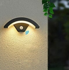 Āra LED sienas gaisma ar kustības sensoru, antracīta pelēka 18w, IP65 alumīnija ārējā lampa, āra lampa Villa Porch P цена и информация | Настенные светильники | 220.lv