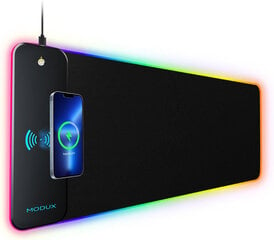 MODUX RGB Беспроводная Зарядка с Подсветкой для Коврика для Мыши цена и информация | Мыши | 220.lv