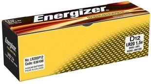 Baterijas Energizer Industrial LR20 1.5V cena un informācija | Akumulatori, lādētāji un piederumi | 220.lv