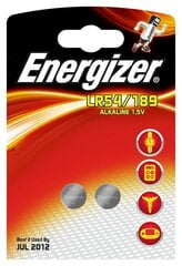 Energizer Alkaline LR54/189 baterijas, 2 gab cena un informācija | Baterijas | 220.lv